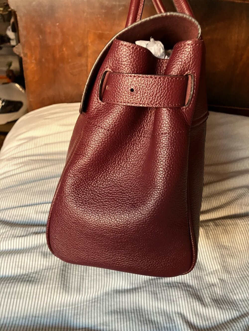Mulberry Bayswater Black Cherry Small Classic Grain - Picture 12 of 12